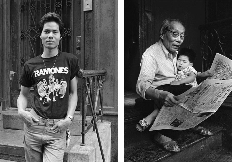 黑白圖片記錄80年代紐約唐人街