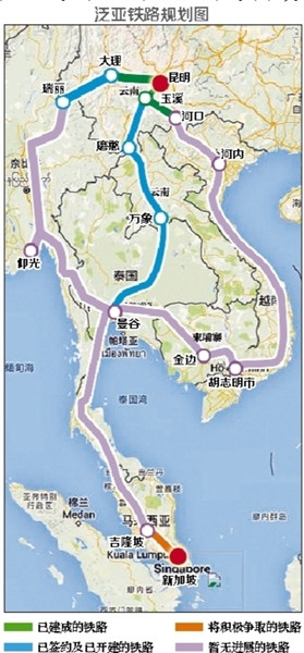 中國密集布局東南亞鐵路 日本是最大對(duì)手(圖)